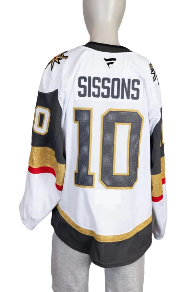 Game-Worn:#10 Colton Sissons White Set 2 2025/26 Jersey-20578 - Vegas Team Store