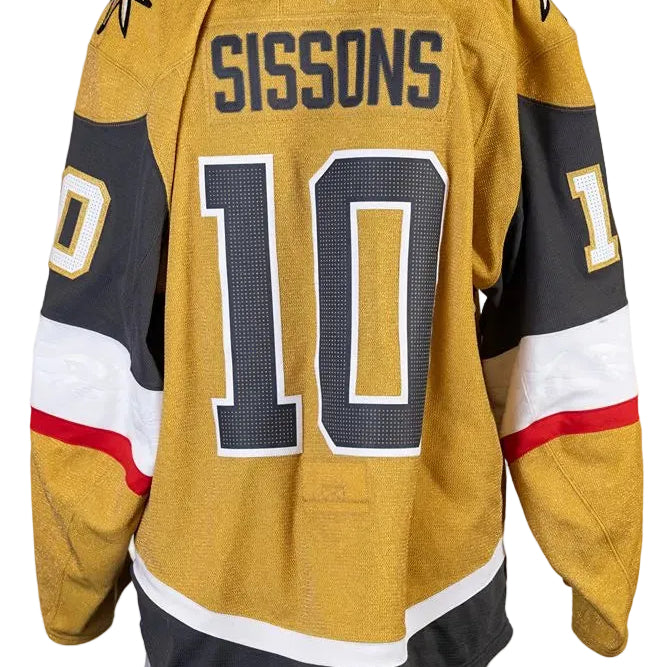 Game-Worn: #10 Colton Sissons Gold Set 1 2025/26 Jersey-20333 - Vegas Team Store