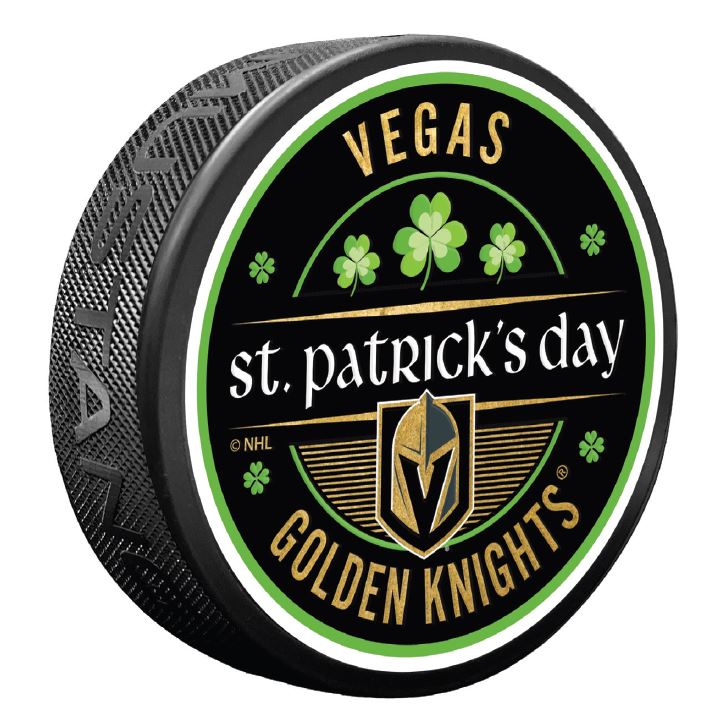 Vegas Golden Knights St. Patrick's Day Puck