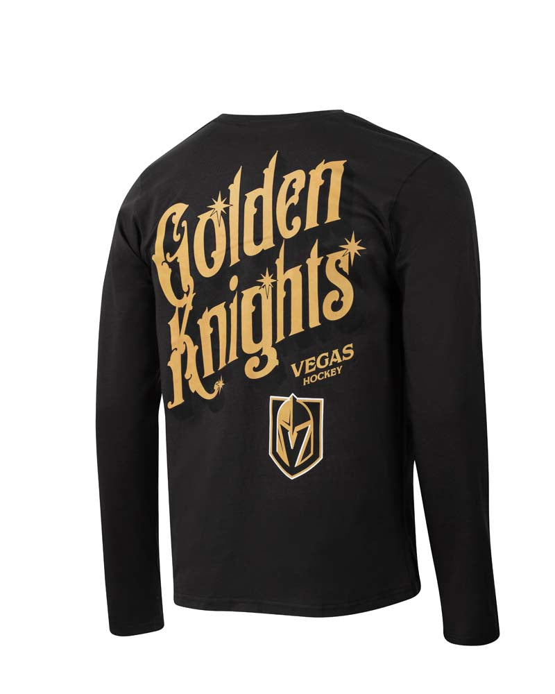 Vegas Golden Knights Stacked Spark Long Sleeve Tee - Vegas Team Store