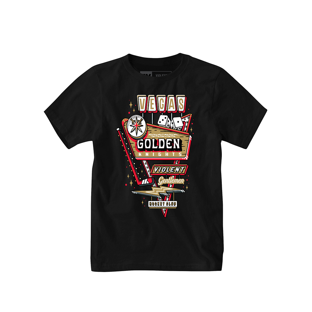 Vegas Golden Knights Youth Retro Diner Tee