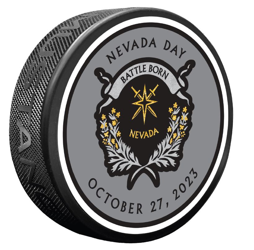 Vegas Golden Knights Nevada Day 2023 Puck