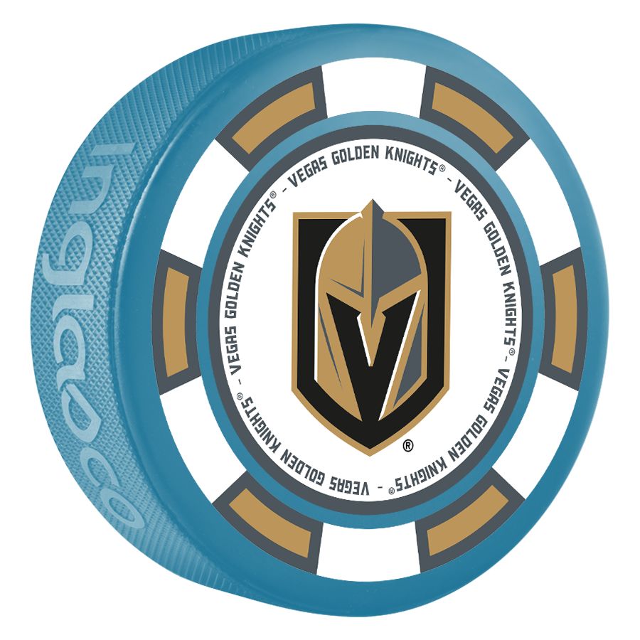 Vegas Golden Knights Primary Logo Blue Poker Chip Puck