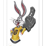 Rabbit Hockey Fan x NHL Golden Knights Bugs Bunny Art Print