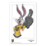 Rabbit Hockey Fan x NHL Golden Knights Bugs Bunny Art Print