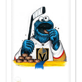 Cookie Monster x NHL Golden Knights Art Print