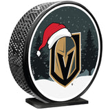 Vegas Golden Knights Santa Hat Mega Puck