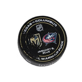 VGK vs CBJ-1/8/26-Warm-Up Puck - Vegas Team Store