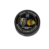 VGK vs CHI-12/2/25-Warm-Up Puck - Vegas Team Store