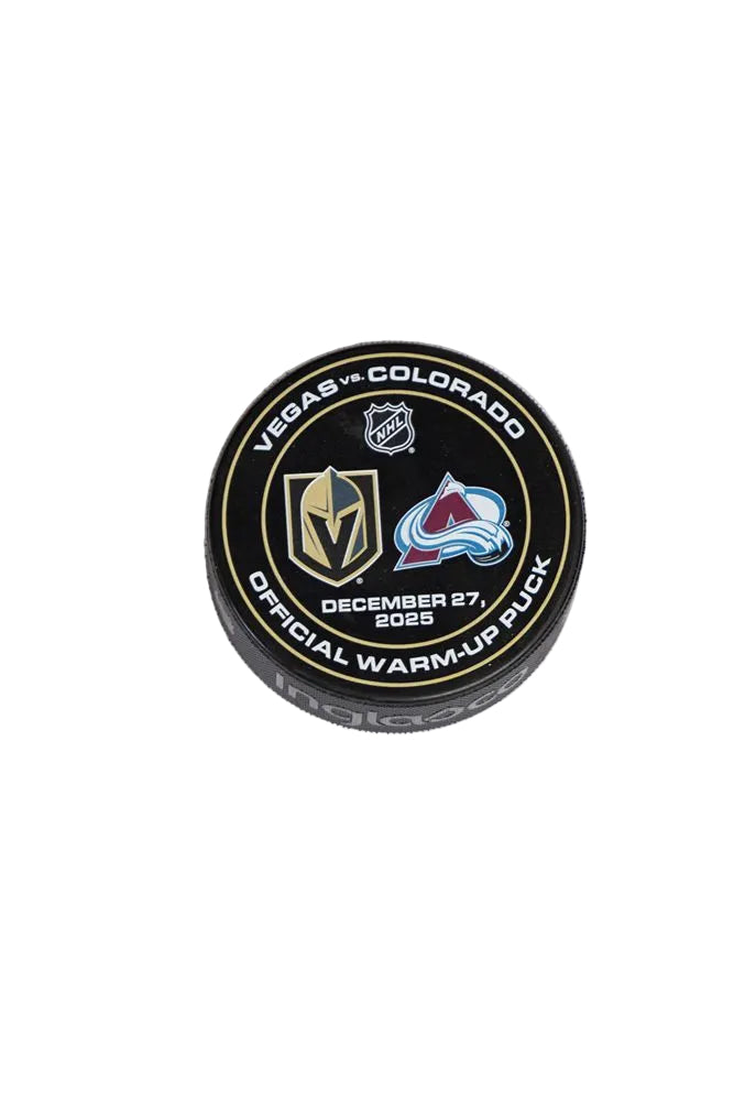 VGK vs COL-12/27/25-Warm-Up Puck - Vegas Team Store