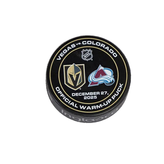 VGK vs COL-12/27/25-Warm-Up Puck - Vegas Team Store