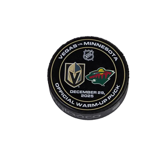 VGK vs MN-12/29/25-Warm-Up Puck - Vegas Team Store