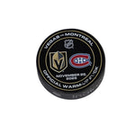 VGk vs MTL-11/28/25-Warm-Up Puck - Vegas Team Store
