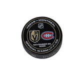 VGk vs MTL-11/28/25-Warm-Up Puck - Vegas Team Store