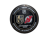 VGK vs NJD-12/17/25-Warm-Up Puck - Vegas Team Store