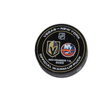 VGK vs NYI-11/13/25-Warm-Up Puck - Vegas Team Store