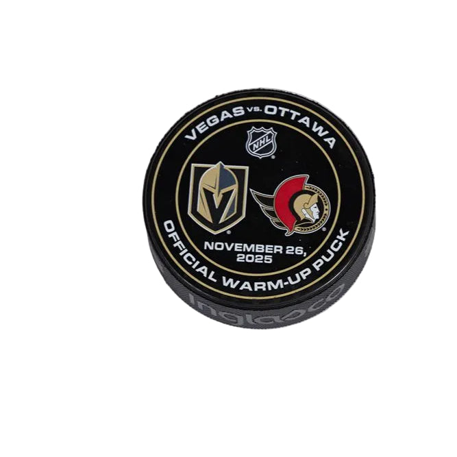 VGK vs OTT-11/26/25-Warm-Up Puck - Vegas Team Store