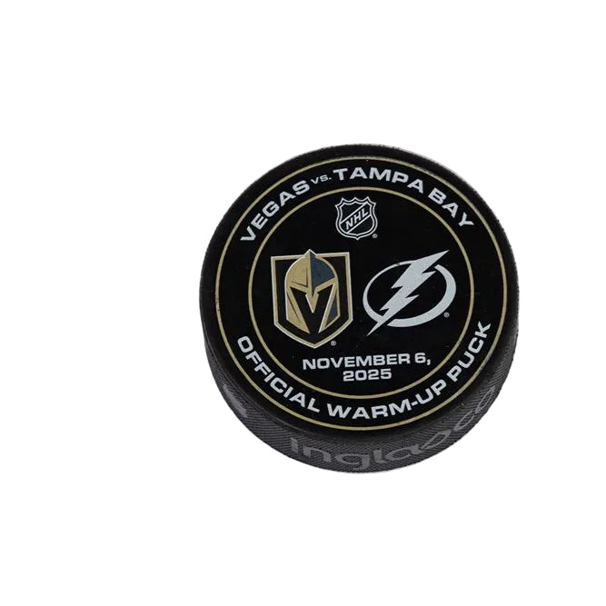 VGK vs TBL-11/6/25-Warm-Up Puck - Vegas Team Store