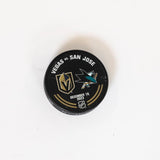 VGK vs SJS Warm-Up Puck-12/10/2023
