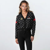 Vegas Golden Knights LV Grand Prix Cropped Cardigan