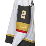 Game-Used: #2 Zach Whitecloud 2024-2025 White Jersey (Circa Patch) - 19348