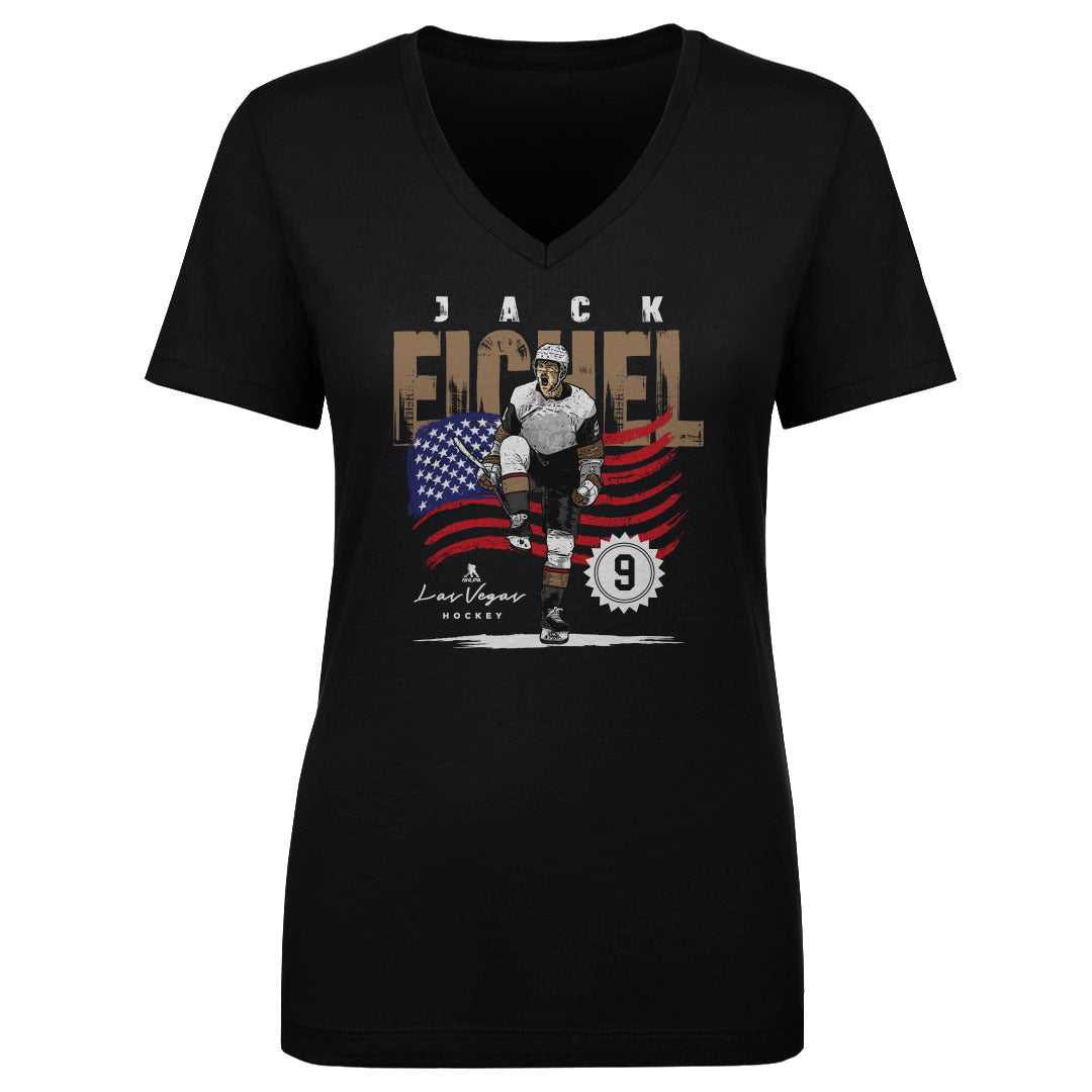 Jack Eichel Women's Vegas American Flag T-Shirt