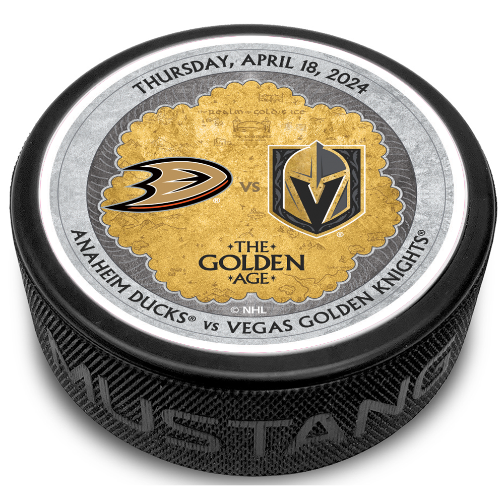 ANA vs. VGK Gameday Puck 4/18/2024 - BLACK / Each - Puck