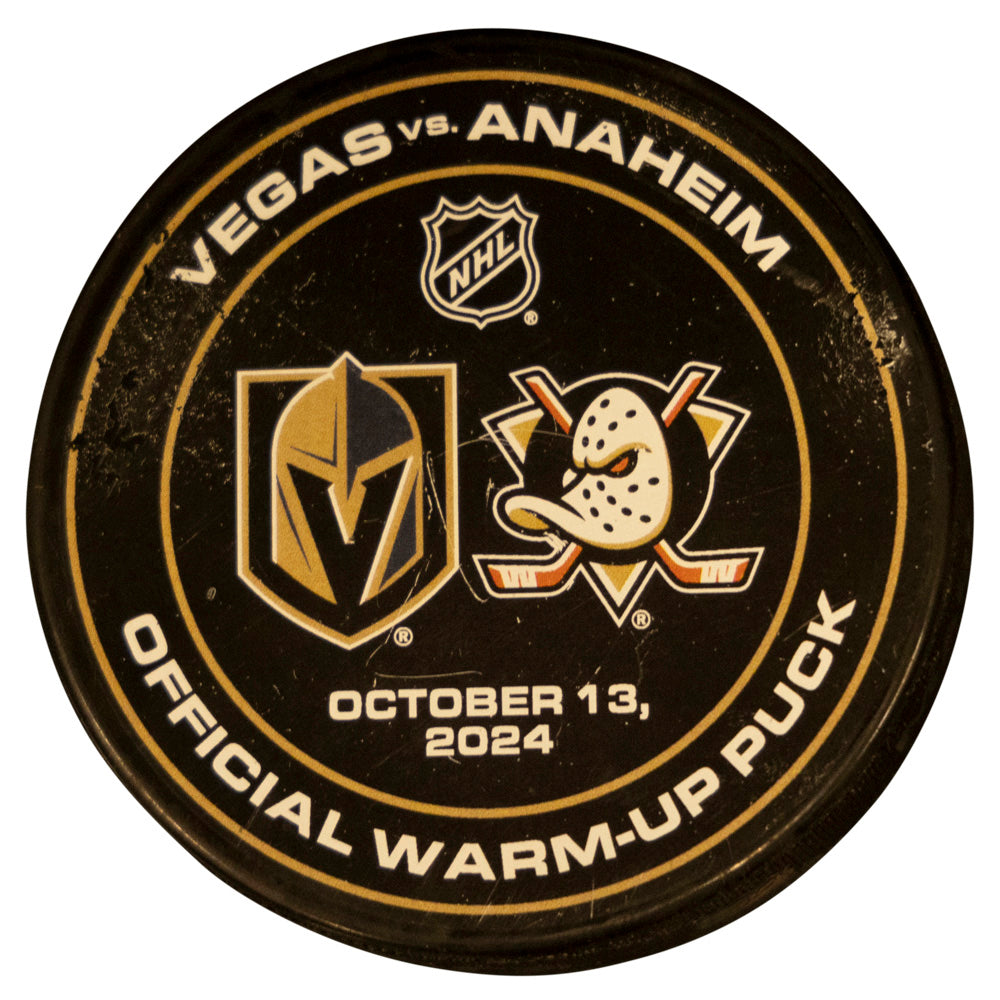 ANA vs VGK Warm-up Puck - 10/13/2024 - Puck