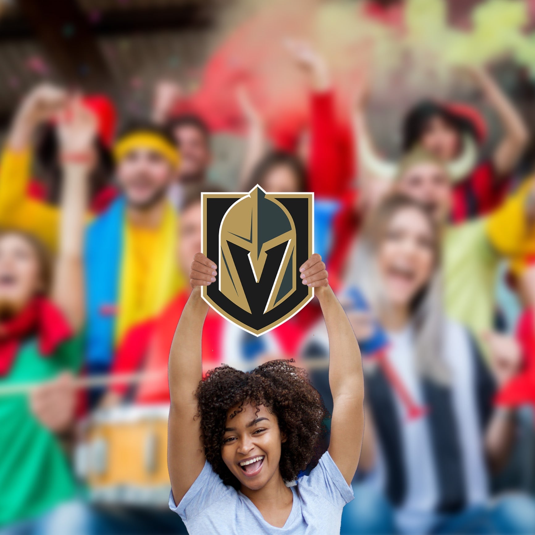 Logo - Big Head - Official NHL - Vegas Golden Knights - Foam Core Cutout