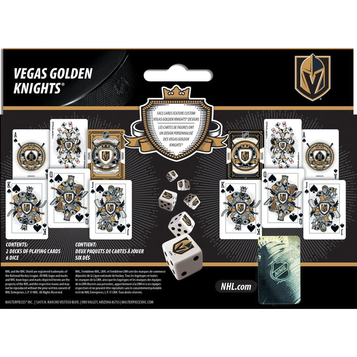 Vegas Golden Knights 2-Pack Playing Cards & Dice Set