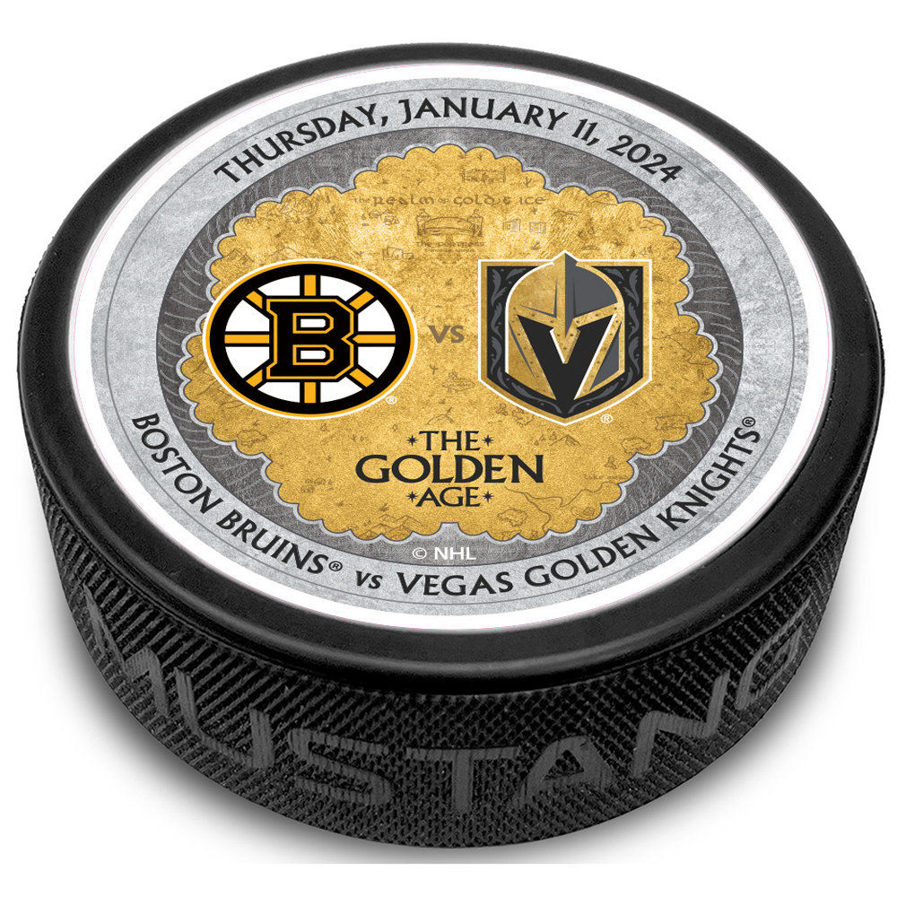 BOS vs. VGK Gameday Puck 1/11/2024 - BLACK / Each - Puck