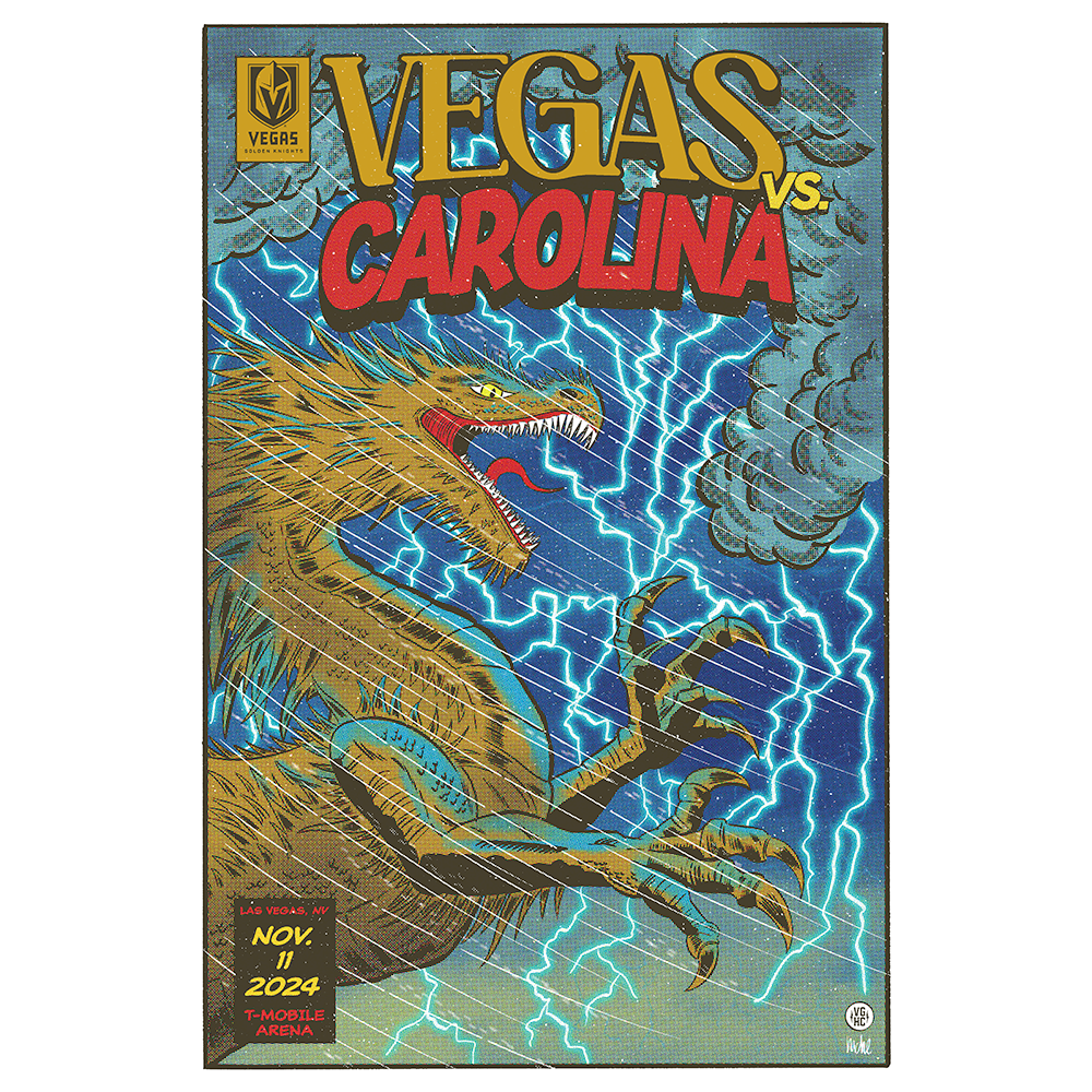 CAR vs. VGK Game Knight Poster - 11/11/2024 - Décor