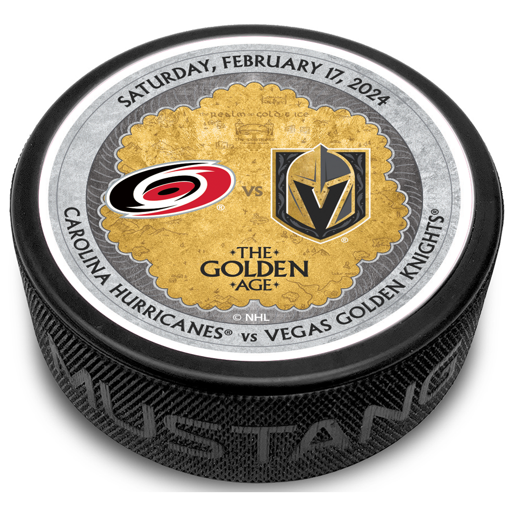 CAR vs. VGK Gameday Puck 2/17/2024 - BLACK / Each - Puck