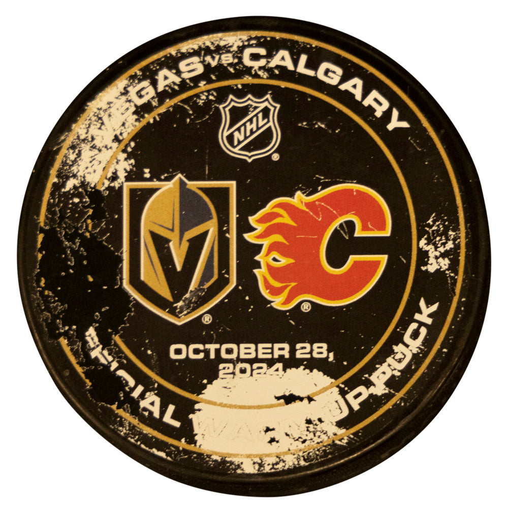 CGY vs VGK Warm-up Puck - 10/28/2024 - Puck