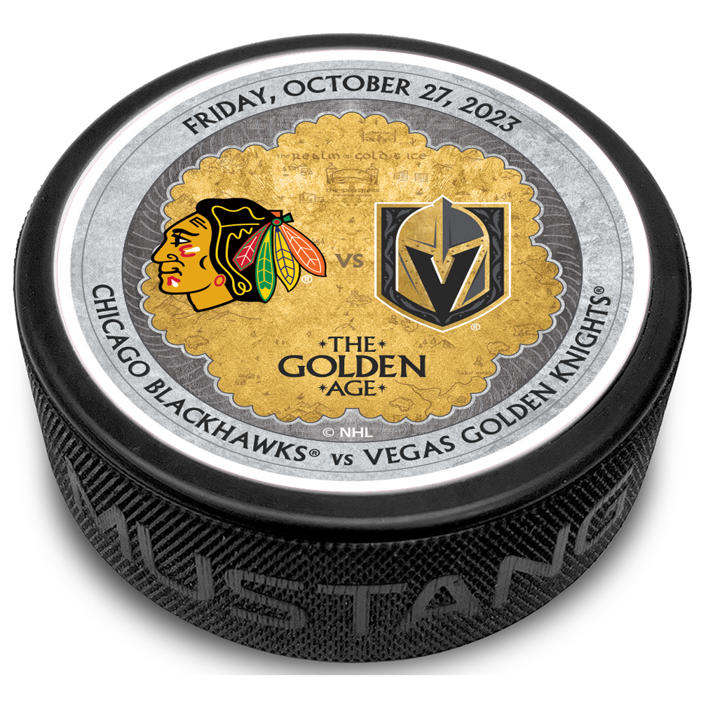 CHI vs. VGK Gameday Puck 10/27/2023 - BLACK / Each - Puck