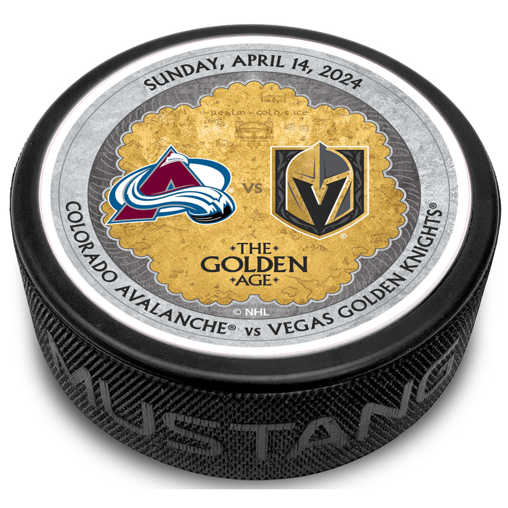 COL vs. VGK Gameday Puck 4/14/2024 - BLACK / Each - Puck