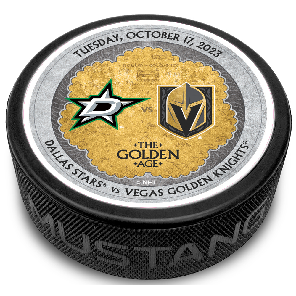 DAL vs. VGK Gameday Puck 10/17/2023 - BLACK / Each - Puck