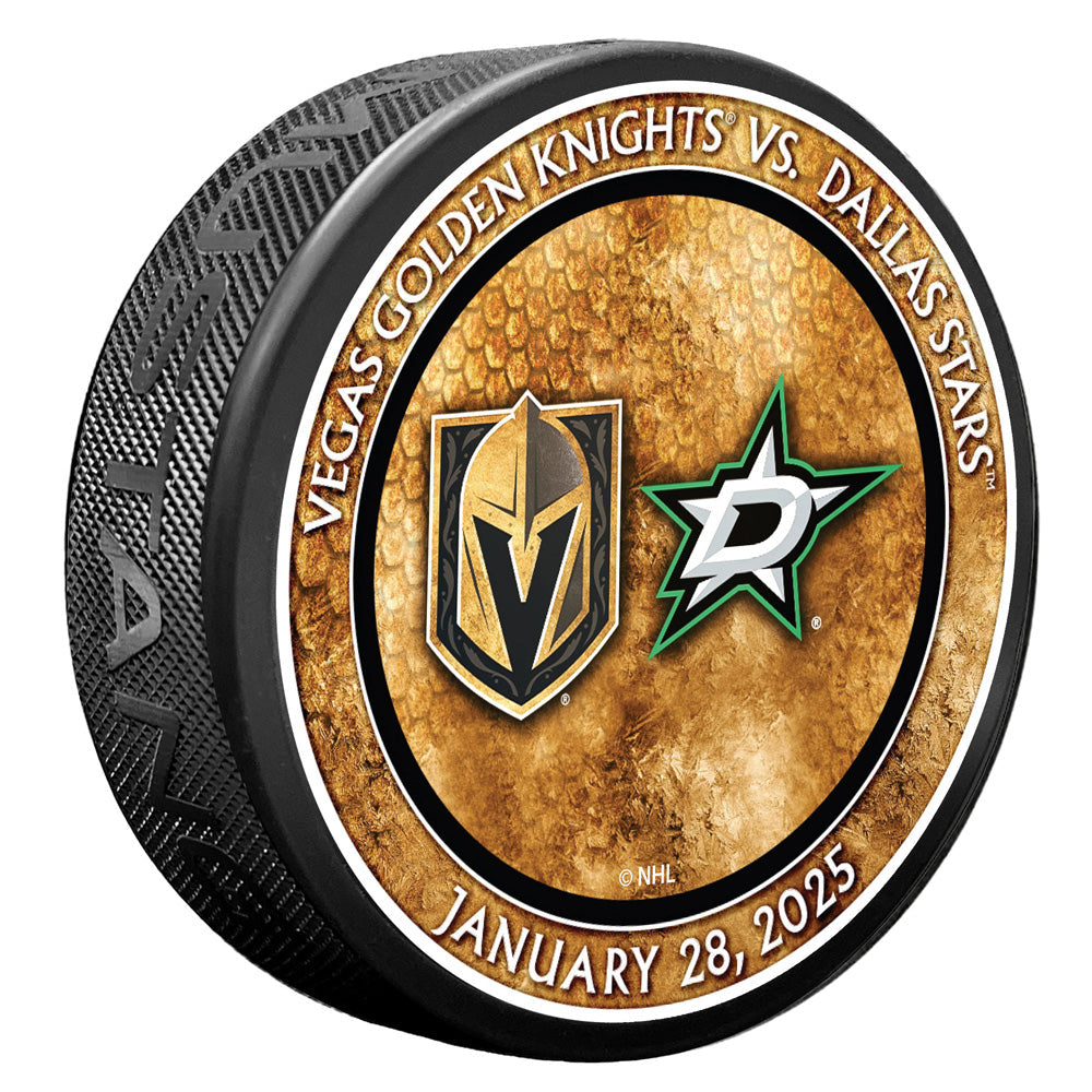 DAL vs. VGK Match-Up Puck 1/28/2025 - BLACK - Puck