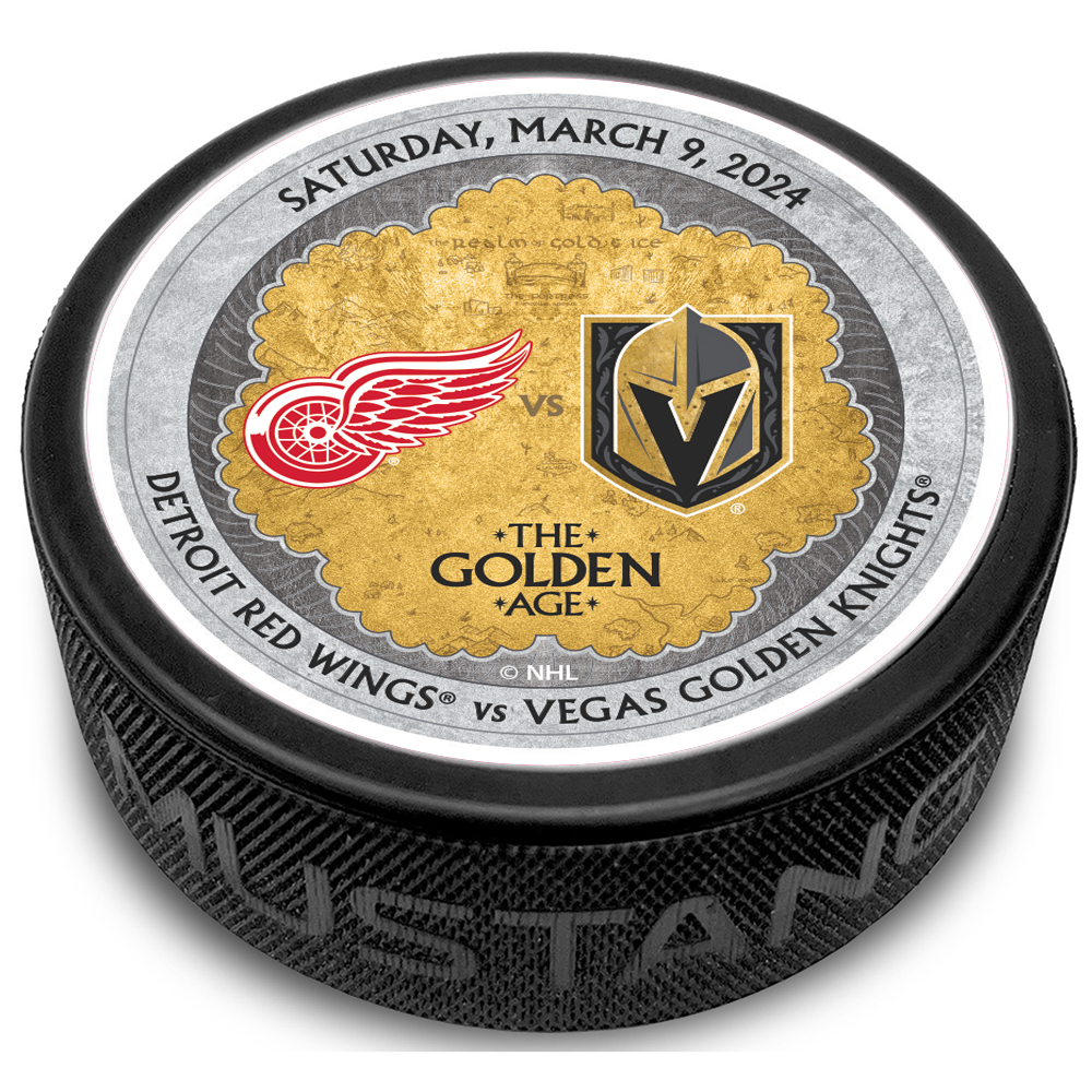 DET vs. VGK Gameday Puck 3/9/2024 - BLACK / Each - Puck