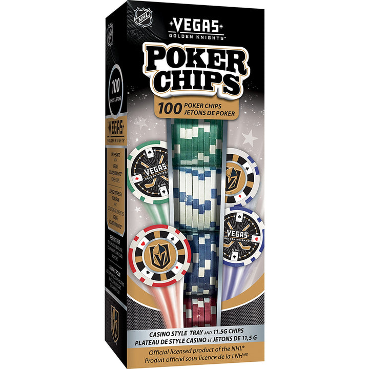 Vegas Golden Knights 100 Piece Poker Chips