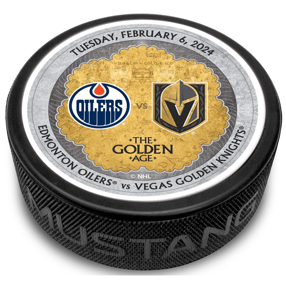 EDM vs. VGK Gameday Puck 2/6/2024 - BLACK / Each - Puck