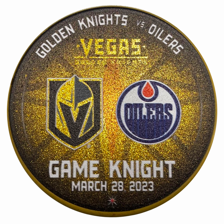 EDM vs. VGK Match-Up Puck - 3/28/2023 - Puck