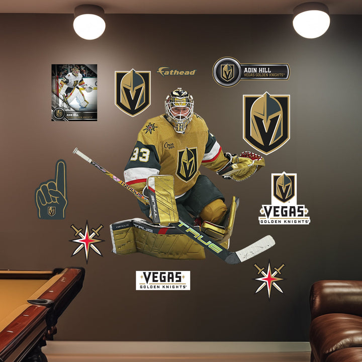 Vegas Golden Knights Removeable Adhesive Adin Hill Decal