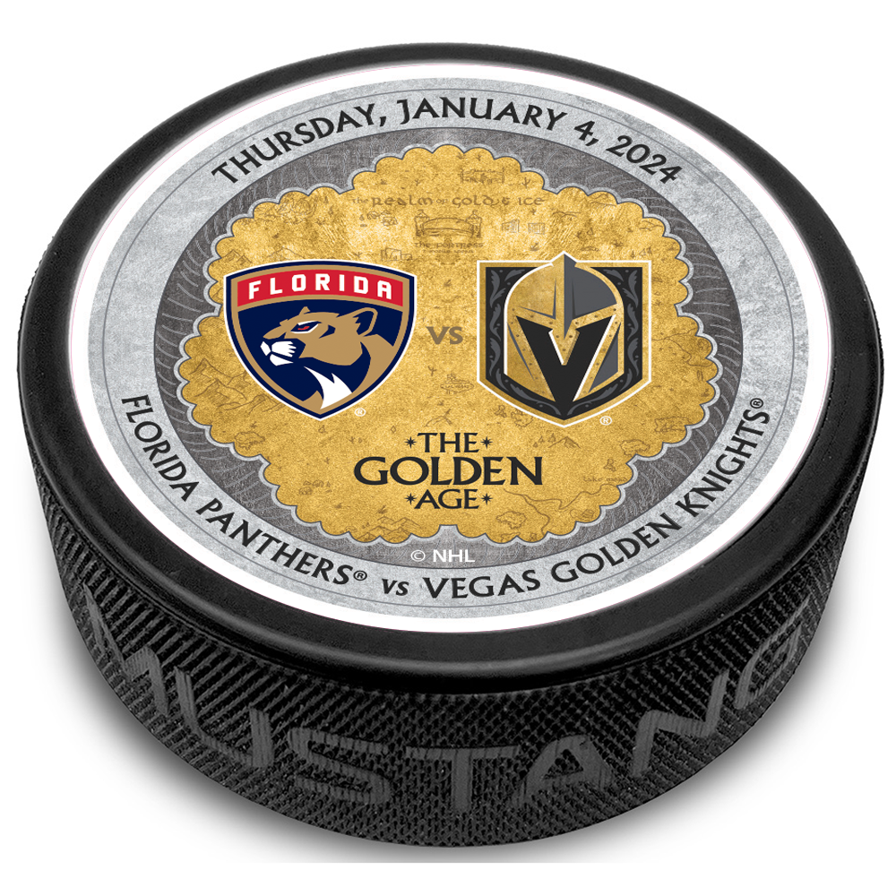 FLA vs. VGK Gameday Puck 1/4/2024 - BLACK / Each - Puck