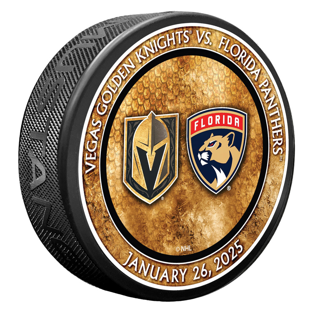 FLA vs. VGK Match-Up Puck 1/26/2025 - BLACK - Puck