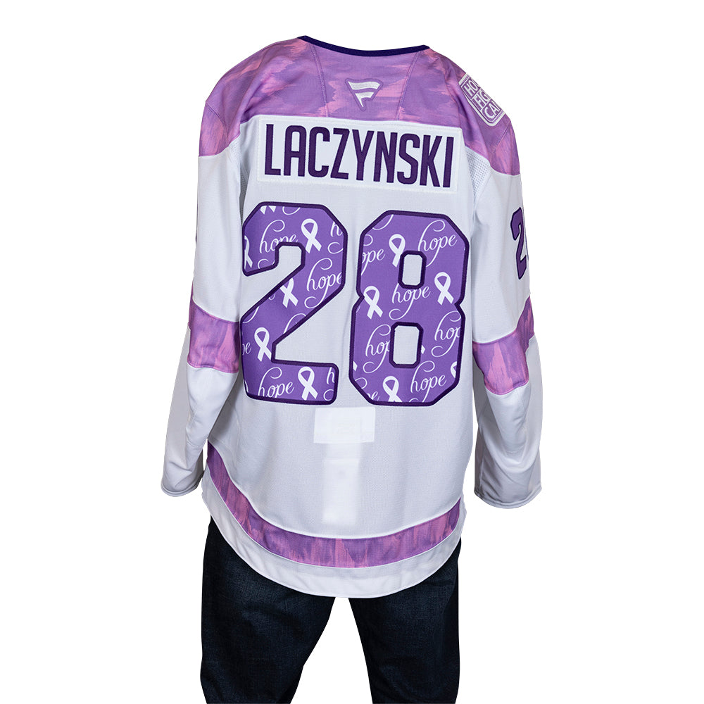 Game-Issued: #28 Tanner Laczynski 2024-25 HFC Jersey