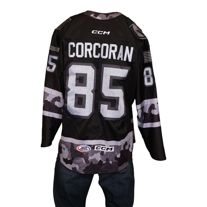 Game-Issued: #85 Connor Corcoran 2022-2023 Military Knight