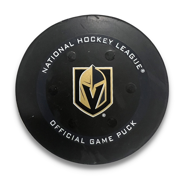 Goal Puck: #21 Brett Howden - VGK vs SJS - 12/23/25 - 20495 - Vegas Team Store