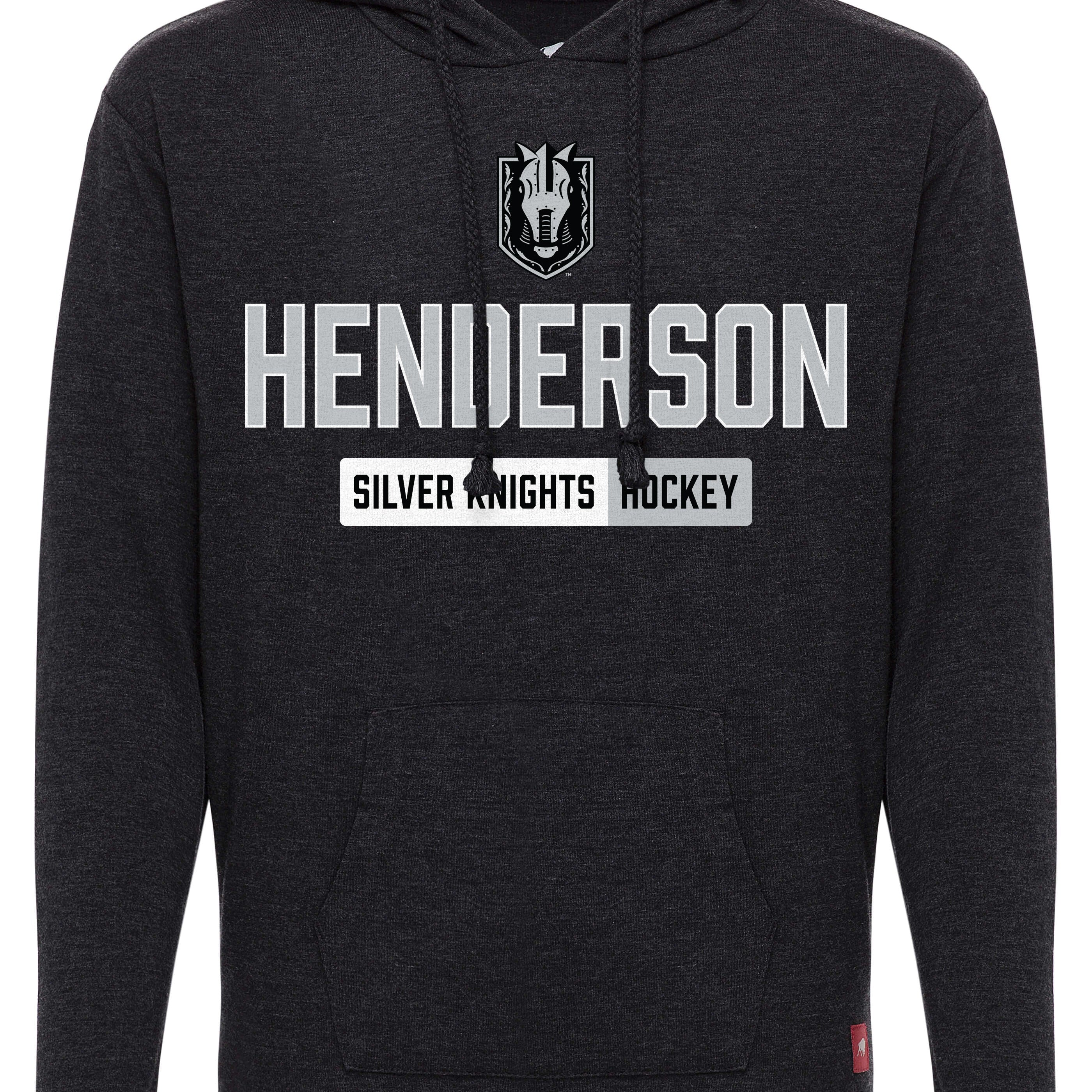 Henderson Silver Knights Adult Long Sleeve Tee with Hood - Vegas Team Store