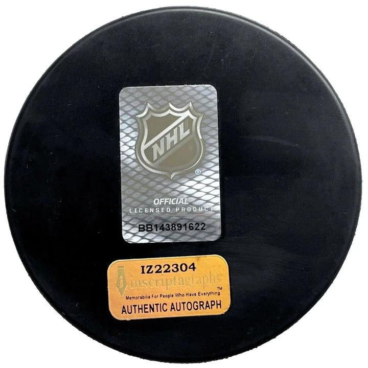 Vegas Golden Knights Jonathan Quick Autographed Stanley Cup Puck